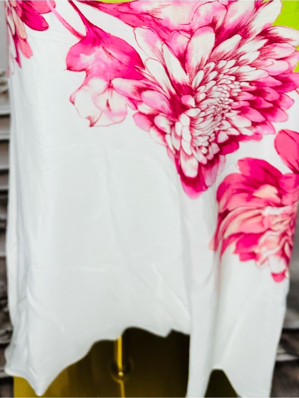 Alex Marie Lime Green Maxi Dress with Pink Straps - Picture 10 of 15